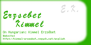 erzsebet kimmel business card